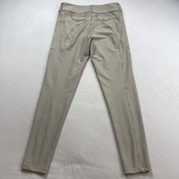 FREE RIDE EQUESTRIAN Lux Zip Women's Tan Riding Breeches Knee Patch XL..FLAW - Picture 6 of 10